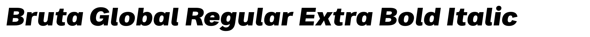 Bruta Global Regular Extra Bold Italic image